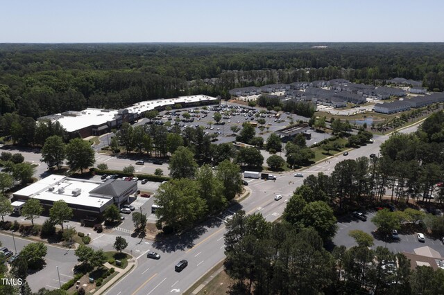 bird's eye view featuring a view of trees