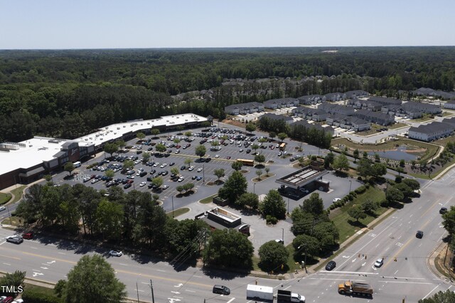 aerial view featuring a forest view