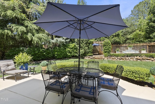 view of patio / terrace with outdoor dining area