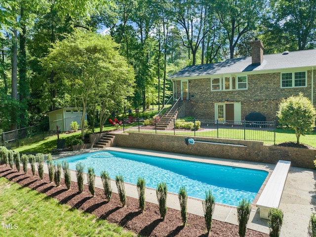 3420 Sheridan Dr, Durham, NC 27707 - view of swimming pool with stairway