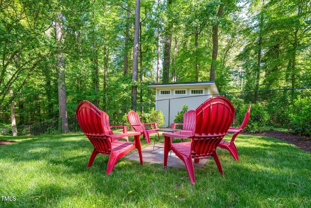 3420 Sheridan Dr, Durham, NC 27707 - view of yard with an outbuilding