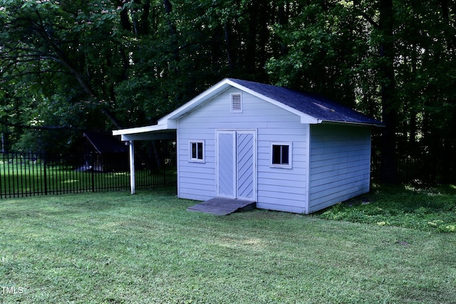 3832 Doeskin Dr, Apex, NC 27539 - view of shed with a carport