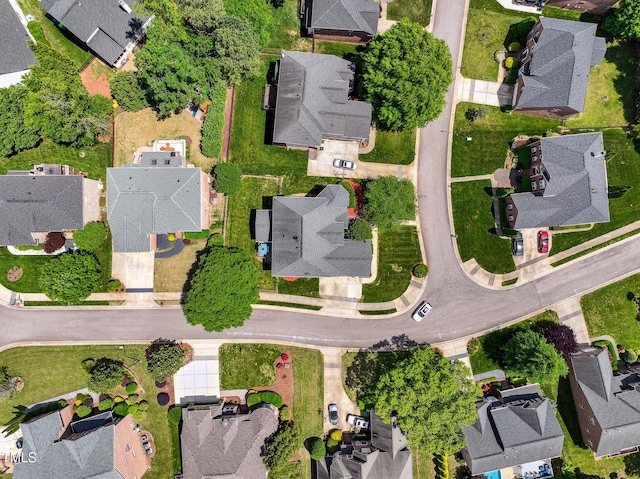 aerial view with a residential view
