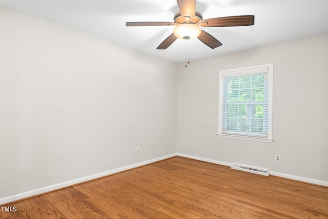 2917 Trail Six, Burlington, NC 27215 - spare room featuring light wood-style flooring, baseboards, and ceiling fan