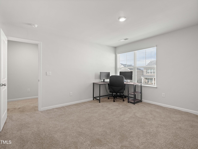 6858 Keeneland Dr, Whitsett, NC 27377 - office featuring baseboards, carpet, and visible vents