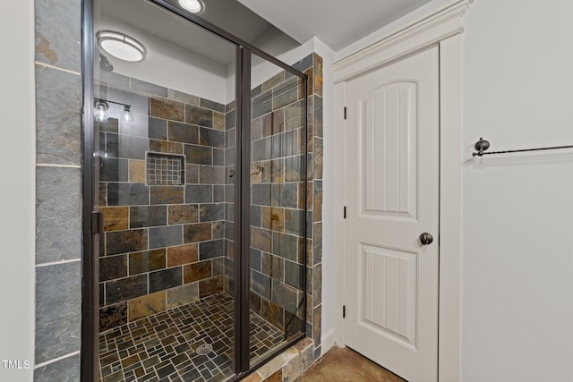full bathroom with a stall shower