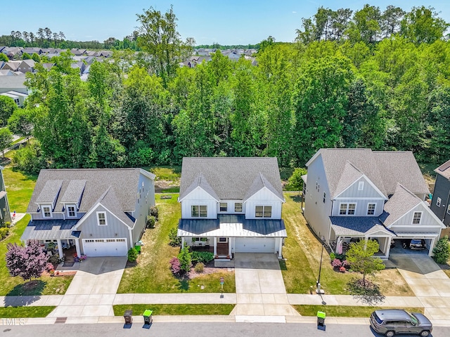 drone / aerial view with a residential view