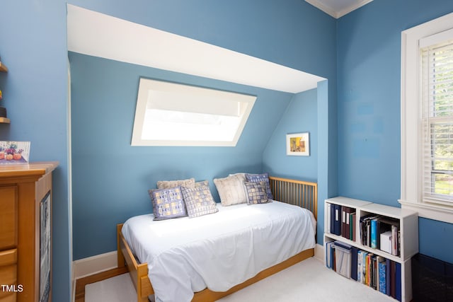 19 Oak Dr, Durham, NC 27707 - bedroom featuring baseboards, multiple windows, and a skylight