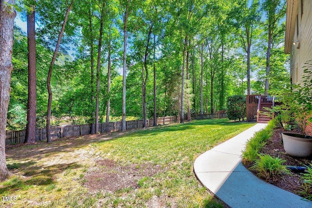 105 Wittenham Dr, Cary, NC 27519 - view of yard featuring a deck