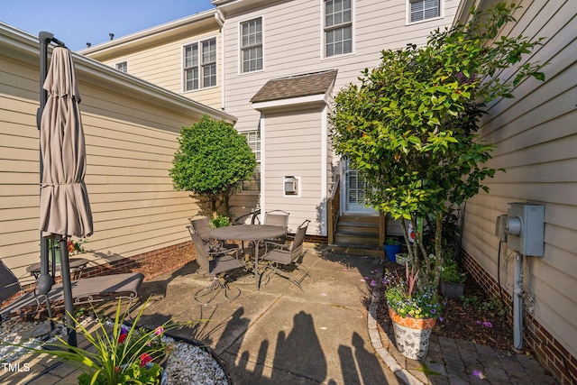210 Presidents Walk Ln, Cary, NC 27519 - view of patio / terrace with outdoor dining space and entry steps