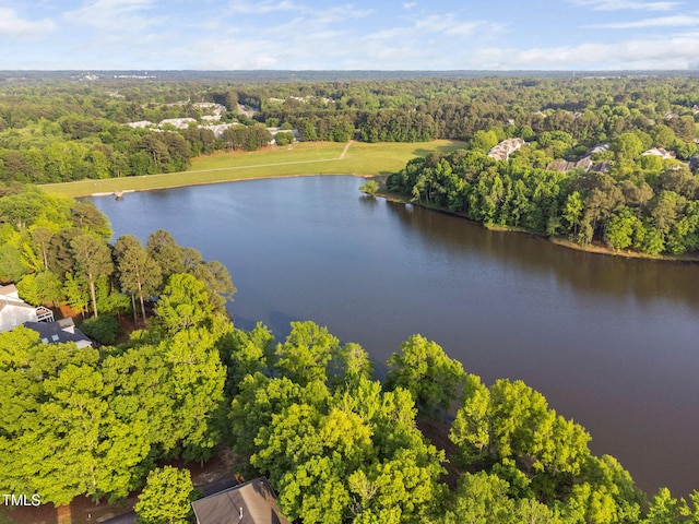 210 Presidents Walk Ln, Cary, NC 27519 - drone / aerial view featuring a water view and a view of trees