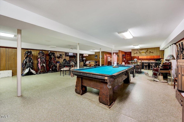 206 Kittys Ln, Erwin, NC 28339 - recreation room with billiards and wooden walls