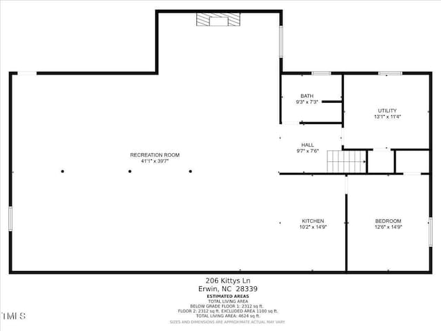 206 Kittys Ln, Erwin, NC 28339 - view of layout