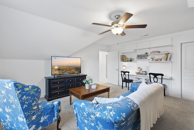 20 Paddy Ln, Youngsville, NC 27596 - carpeted living area featuring ceiling fan
