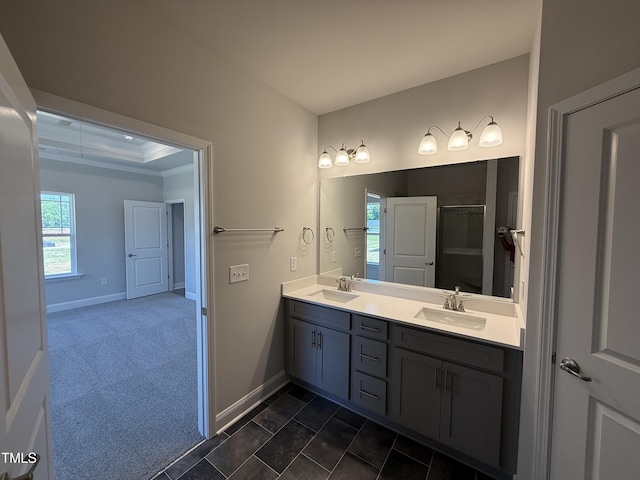 5084 Holly Hill Ct Lot 25, Battleboro, NC 27809 - full bathroom with baseboards, a wealth of natural light, and a sink