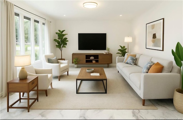 2513 Colgate Dr, Fayetteville, NC 28304 - living area featuring marble finish flooring