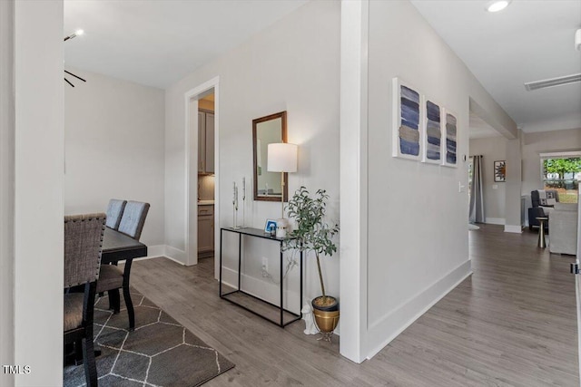7729 Calcutta Dr, Willow Springs, NC 27592 - corridor with light wood-style floors and baseboards