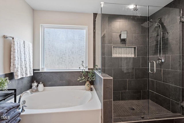 7729 Calcutta Dr, Willow Springs, NC 27592 - bathroom featuring a garden tub and a stall shower