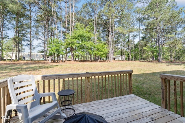 7729 Calcutta Dr, Willow Springs, NC 27592 - deck featuring a yard