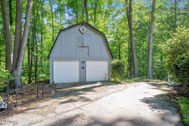 garage with a detached garage