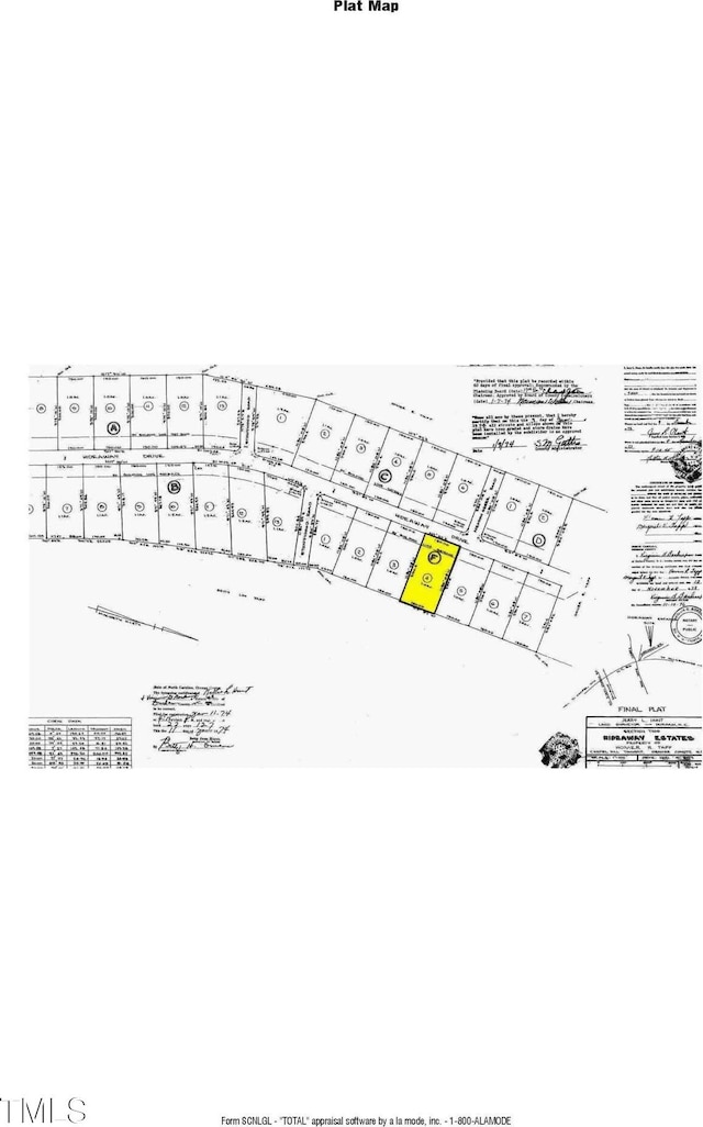 map showing property parcels