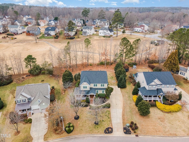 aerial view of residential area
