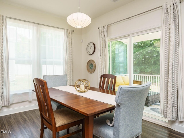 555 Whitley Ridge Dr, Clayton, NC 27527 - dining room featuring dark wood-type flooring