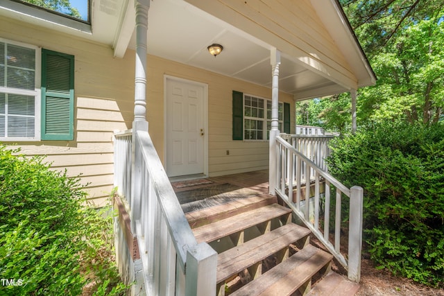145 Mark St, Franklinton, NC 27525 - view of exterior entry with a porch