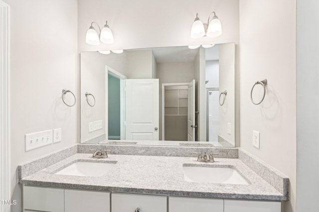 full bath featuring double vanity