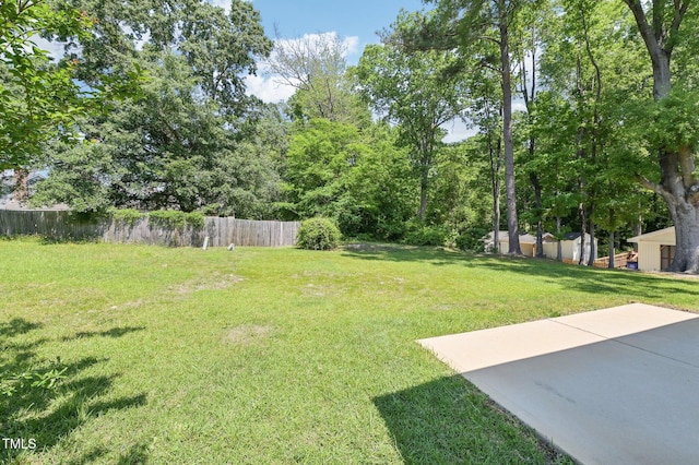 view of yard featuring a patio