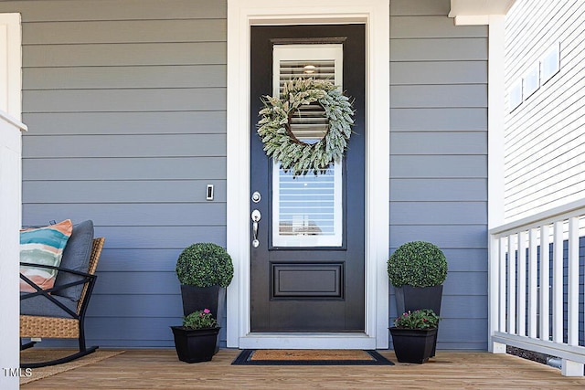 view of doorway to property