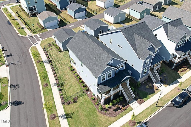 aerial view featuring a residential view