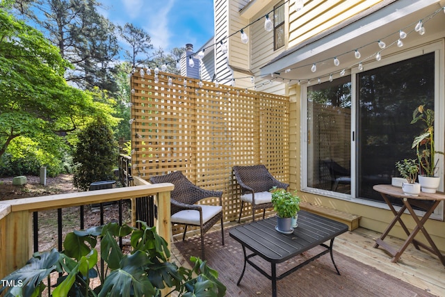 view of wooden deck