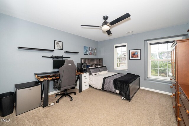 149 Cinder Cross Way, Garner, NC 27529 - carpeted bedroom with baseboards and a ceiling fan