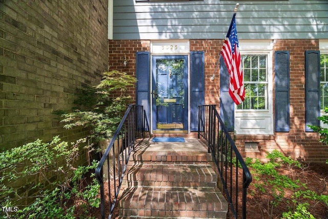3025 Wycliff Rd, Raleigh, NC 27607 - view of exterior entry featuring brick siding