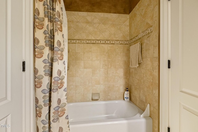 5901 Charleycote Dr, Raleigh, NC 27614 - bathroom with shower / bath combo with shower curtain