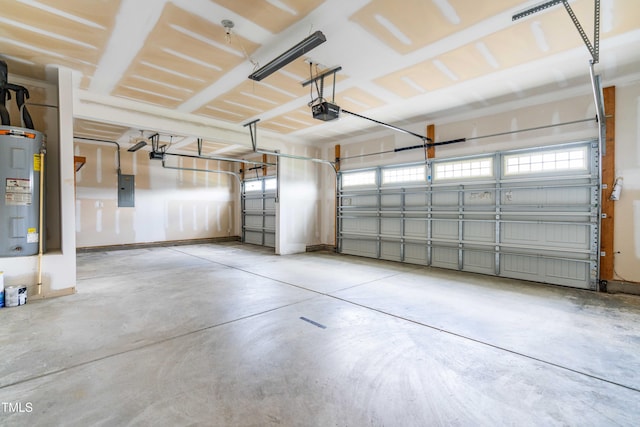 1104 Arden Trace Ct, Fuquay Varina, NC 27526 - garage with water heater, a garage door opener, and electric panel