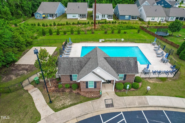 1104 Arden Trace Ct, Fuquay Varina, NC 27526 - aerial view of residential area featuring a pool area