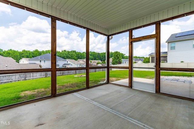 1104 Arden Trace Ct, Fuquay Varina, NC 27526 - unfurnished sunroom featuring a residential view