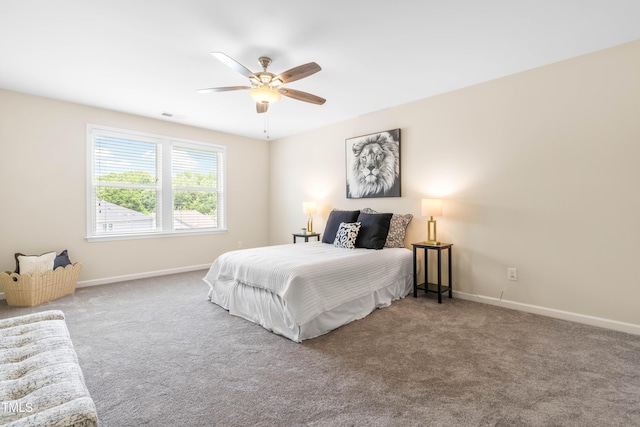 1104 Arden Trace Ct, Fuquay Varina, NC 27526 - bedroom with baseboards, carpet flooring, and a ceiling fan