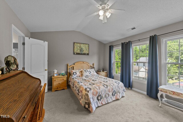 228 Honeywell Way, Fuquay Varina, NC 27526 - bedroom with a textured ceiling, lofted ceiling, and multiple windows