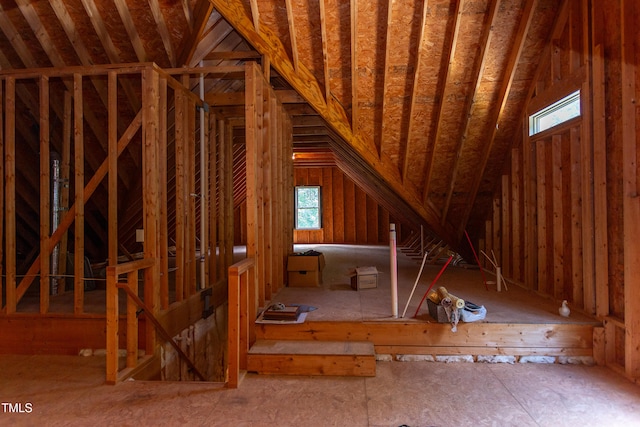 view of attic