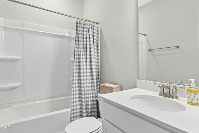 5009 Megara Run, Raleigh, NC 27603 - full bathroom with vanity, shower / bath combo, and toilet