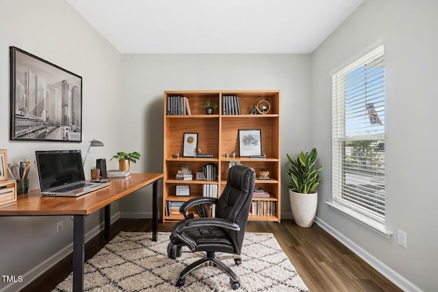 5009 Megara Run, Raleigh, NC 27603 - home office with wood finished floors and baseboards