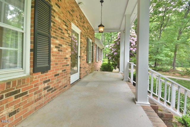 view of patio / terrace with a porch