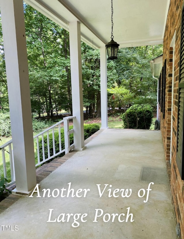 view of patio with a porch