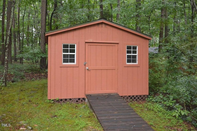 5825 Scalybark Rd, Durham, NC 27712 - view of shed with a view of trees