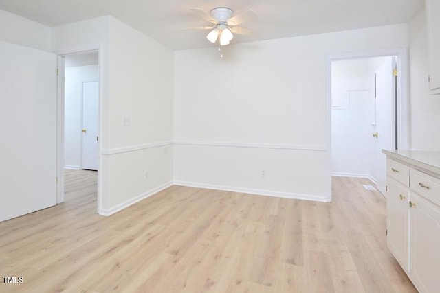 5825 Scalybark Rd, Durham, NC 27712 - unfurnished room featuring a ceiling fan and light wood-type flooring