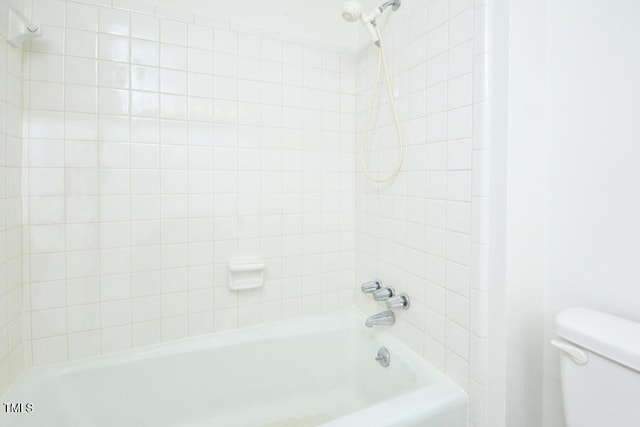 5825 Scalybark Rd, Durham, NC 27712 - bathroom featuring toilet and bathing tub / shower combination