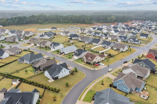 bird's eye view with a residential view